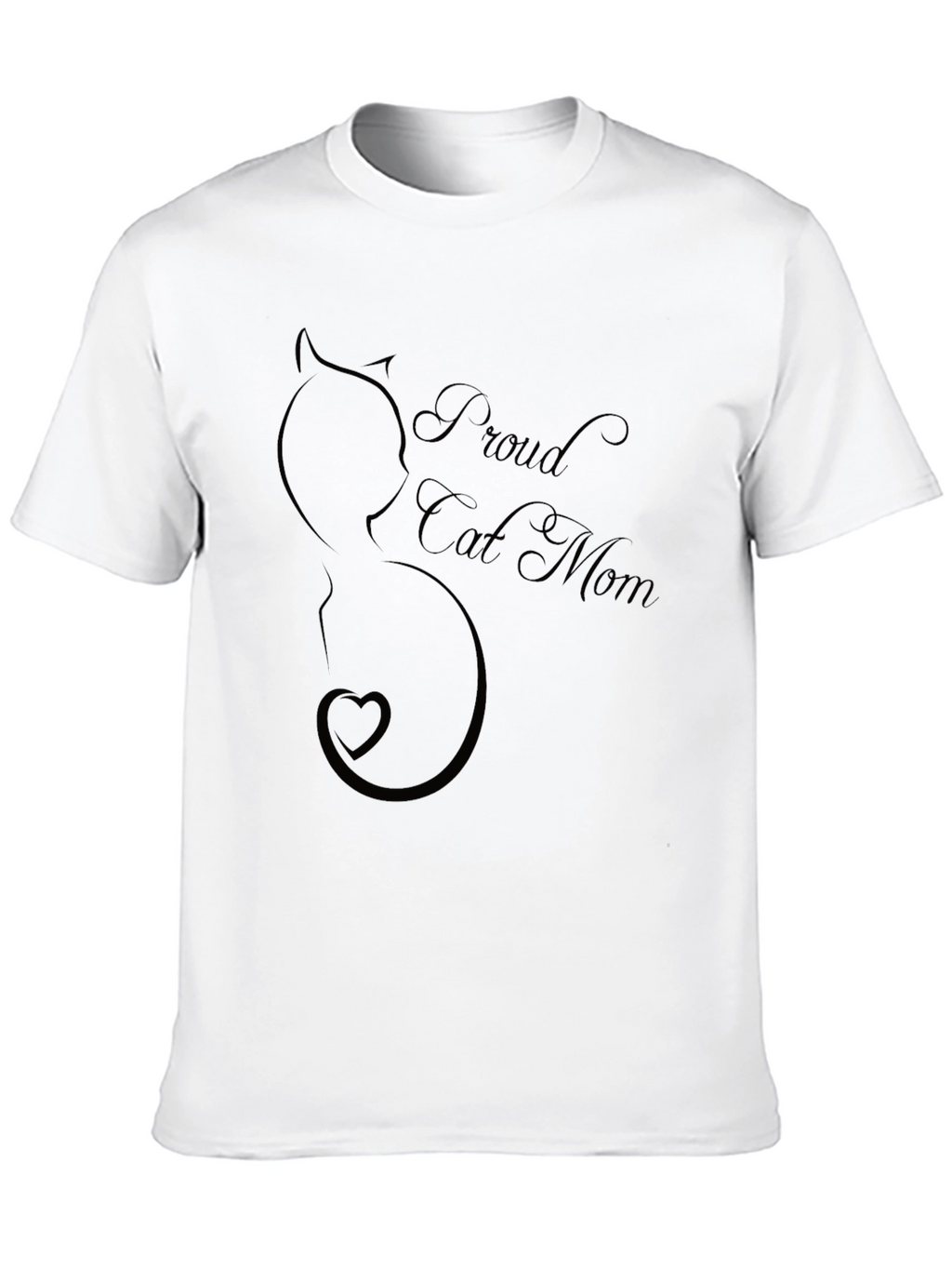 Proud Cat Mom Graphic Tee - Black Unisex T-Shirt