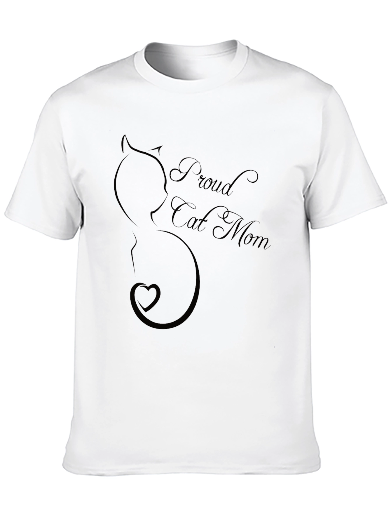 Proud Cat Mom Graphic Tee - Black Unisex T-Shirt
