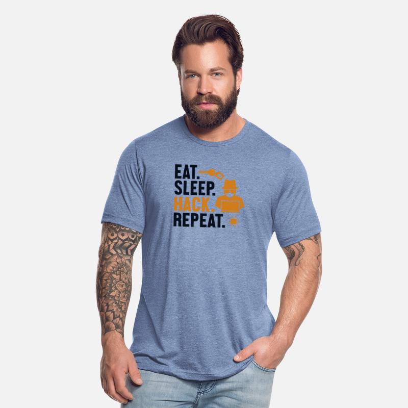 Eat Sleep Hack Repeat White Hat Black Hat Hacker