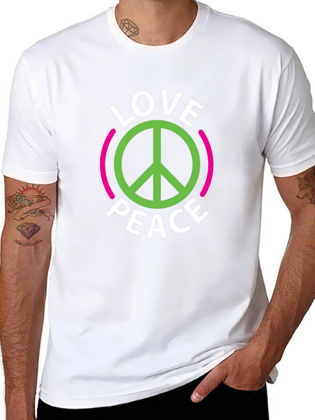 Love and Peace Graphic T-Shirt