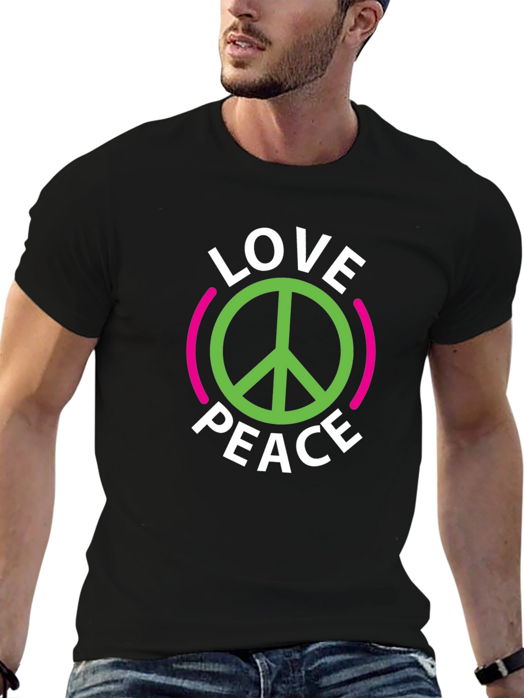 Love and Peace Graphic T-Shirt