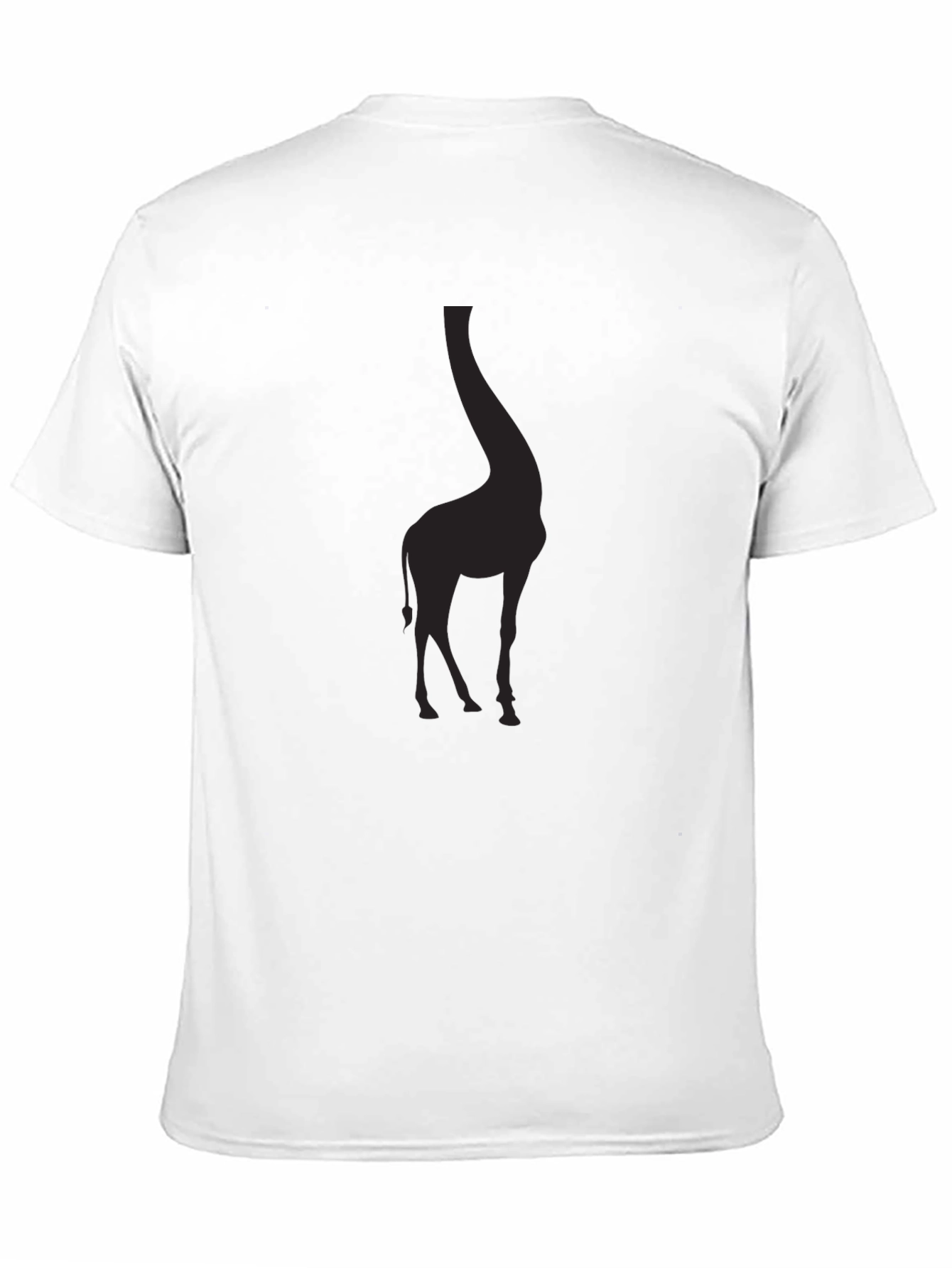 Giraffe Silhouette Black T-Shirt - Mens