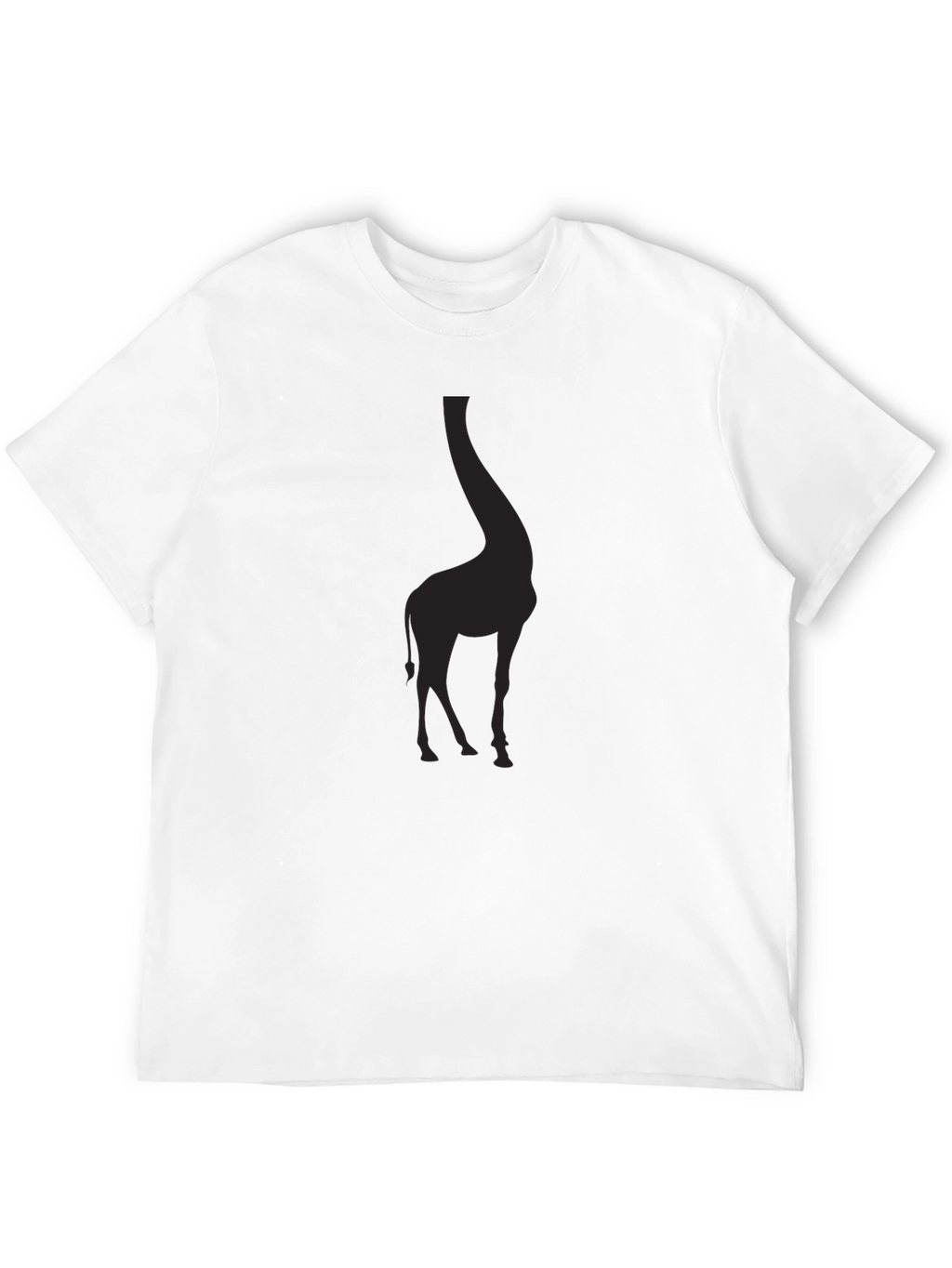 Giraffe Silhouette Black T-Shirt - Mens