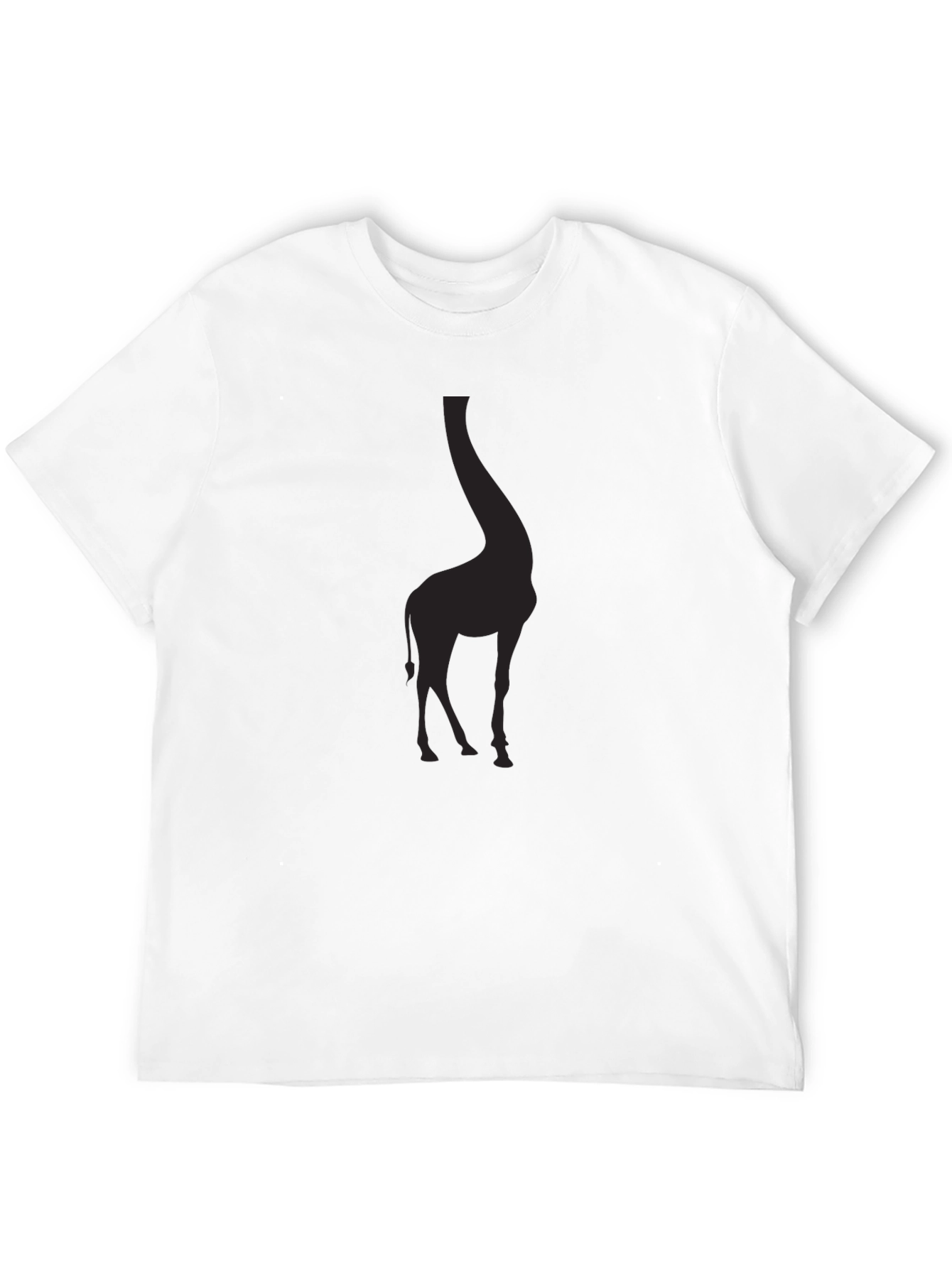 Giraffe Silhouette Black T-Shirt - Mens