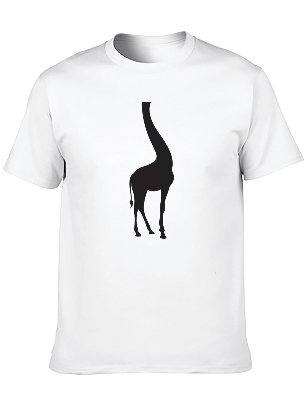 Giraffe Silhouette Black T-Shirt - Mens