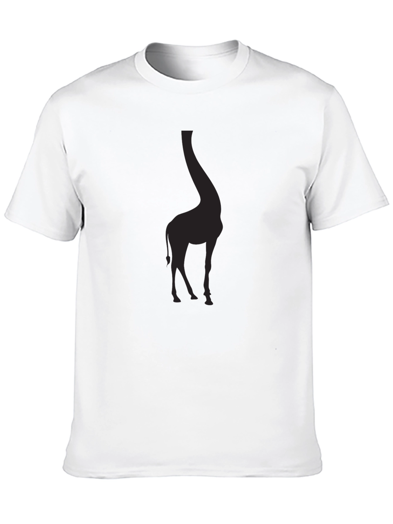 Giraffe Silhouette Black T-Shirt - Mens