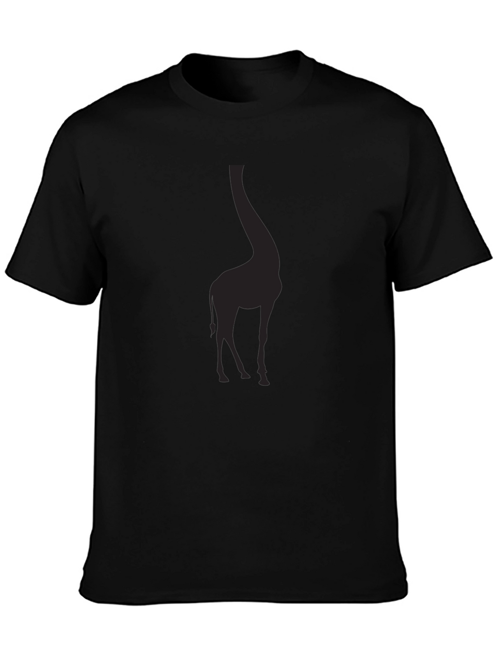 Giraffe Silhouette Black T-Shirt - Mens
