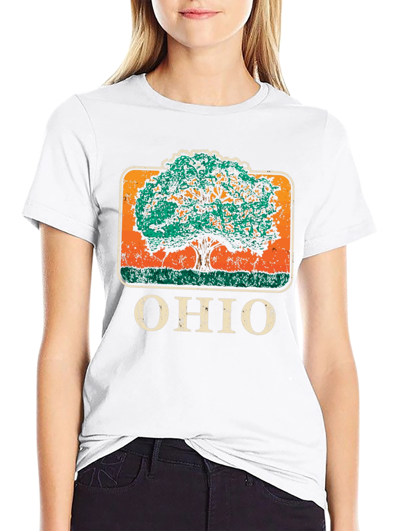 Ohio Tree Graphic T-Shirt - Black