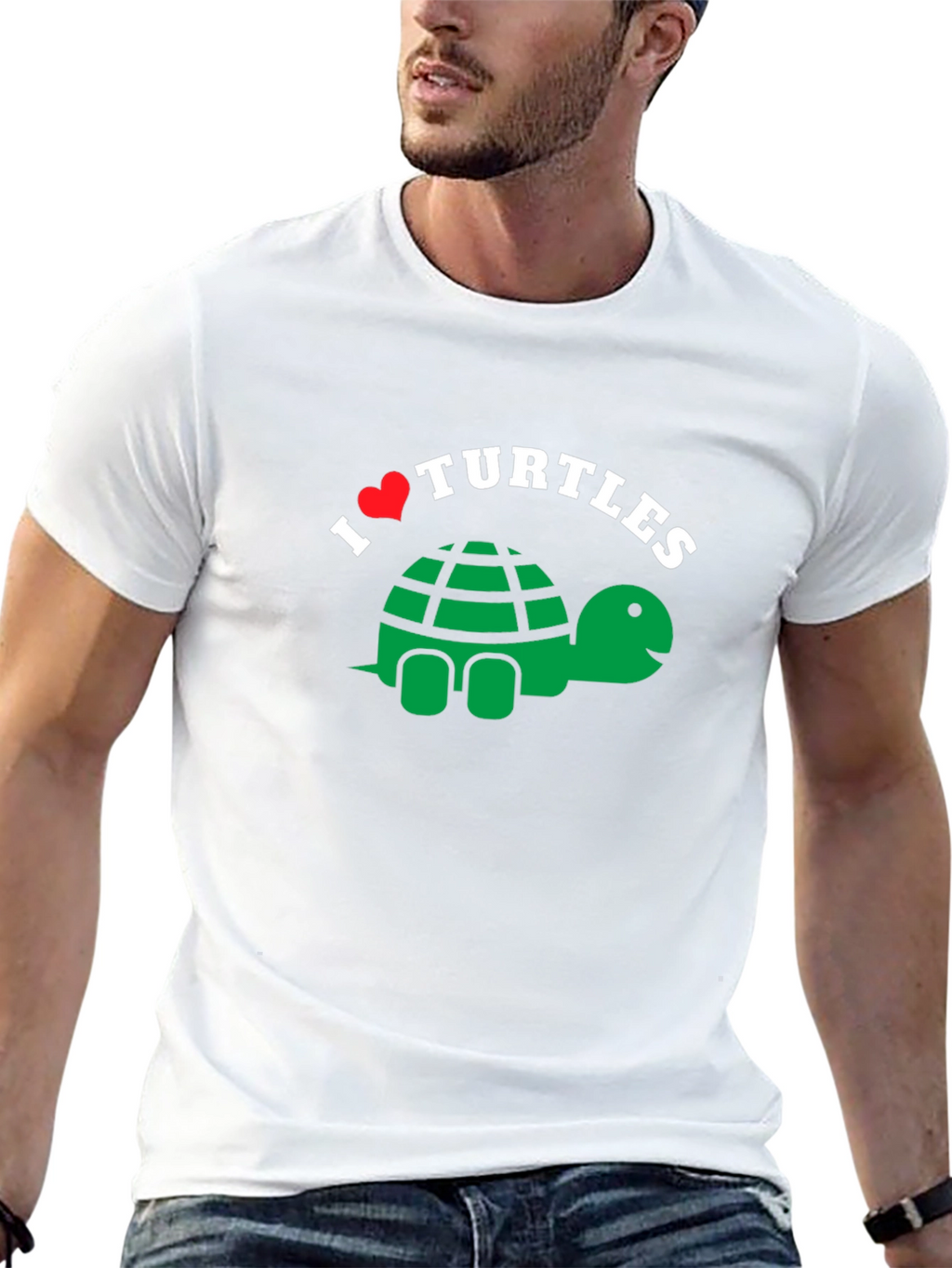 I Heart Turtles T-Shirt - Cute Cartoon Design