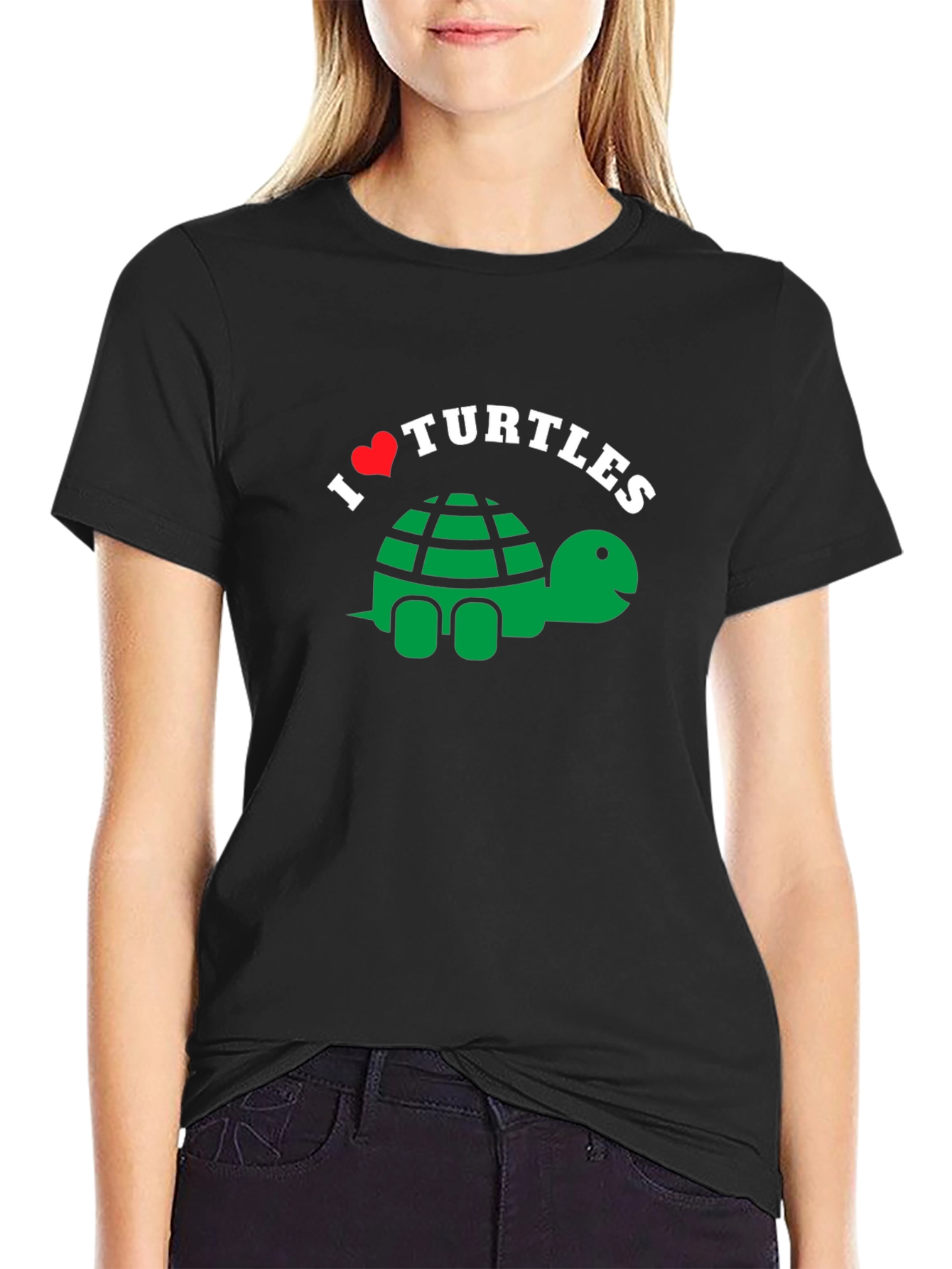 I Heart Turtles T-Shirt - Cute Cartoon Design