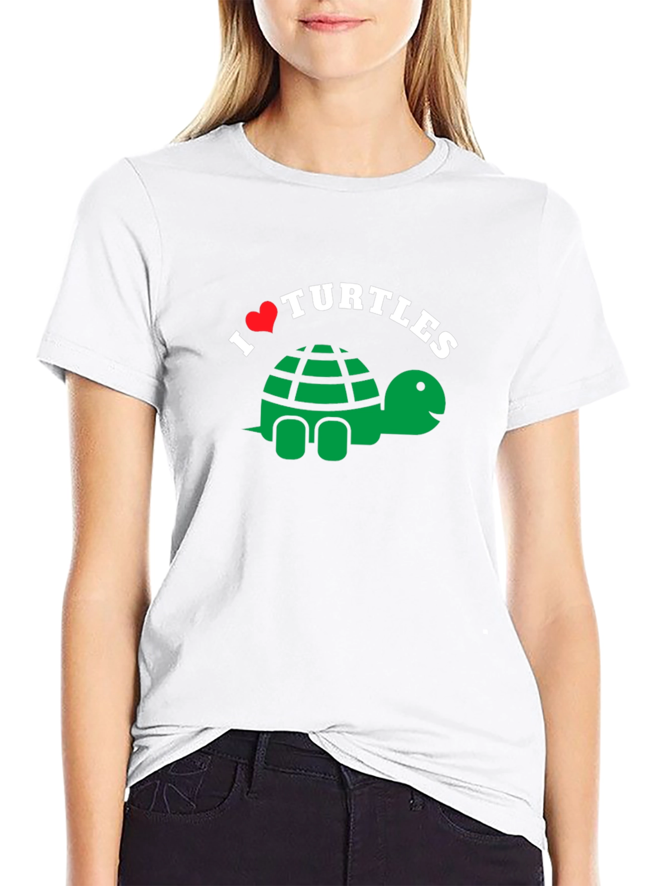 I Heart Turtles T-Shirt - Cute Cartoon Design