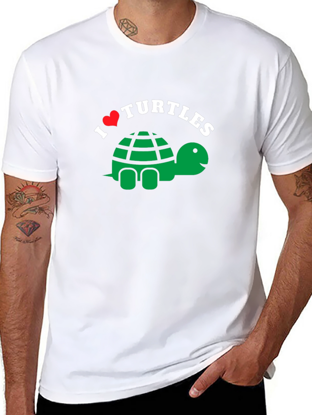 I Heart Turtles T-Shirt - Cute Cartoon Design