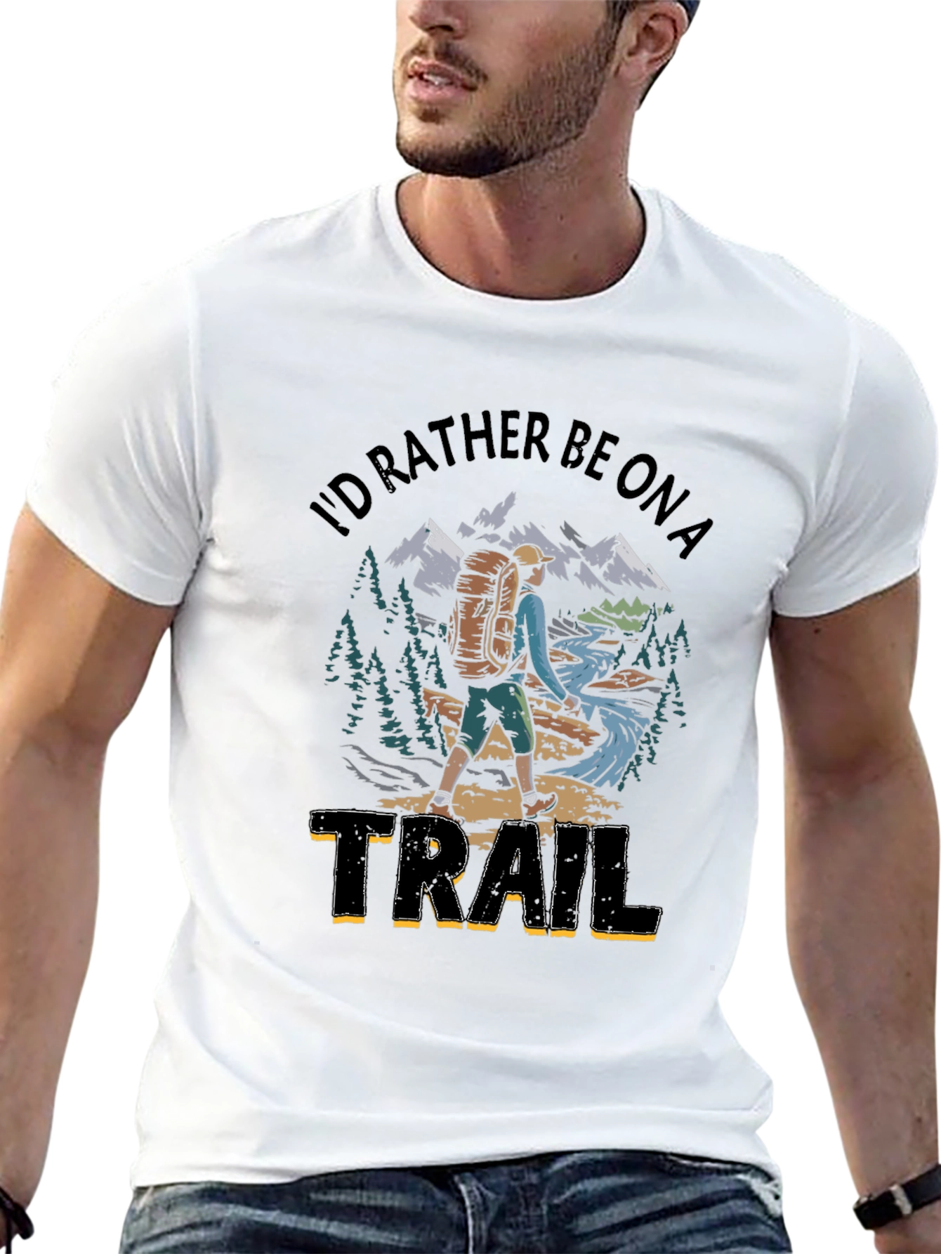 Id Rather Be On A Trail Graphic T-Shirt