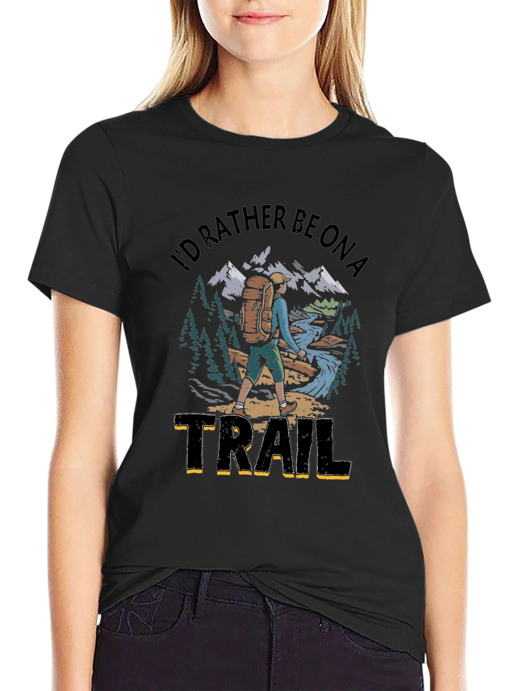 Id Rather Be On A Trail Graphic T-Shirt