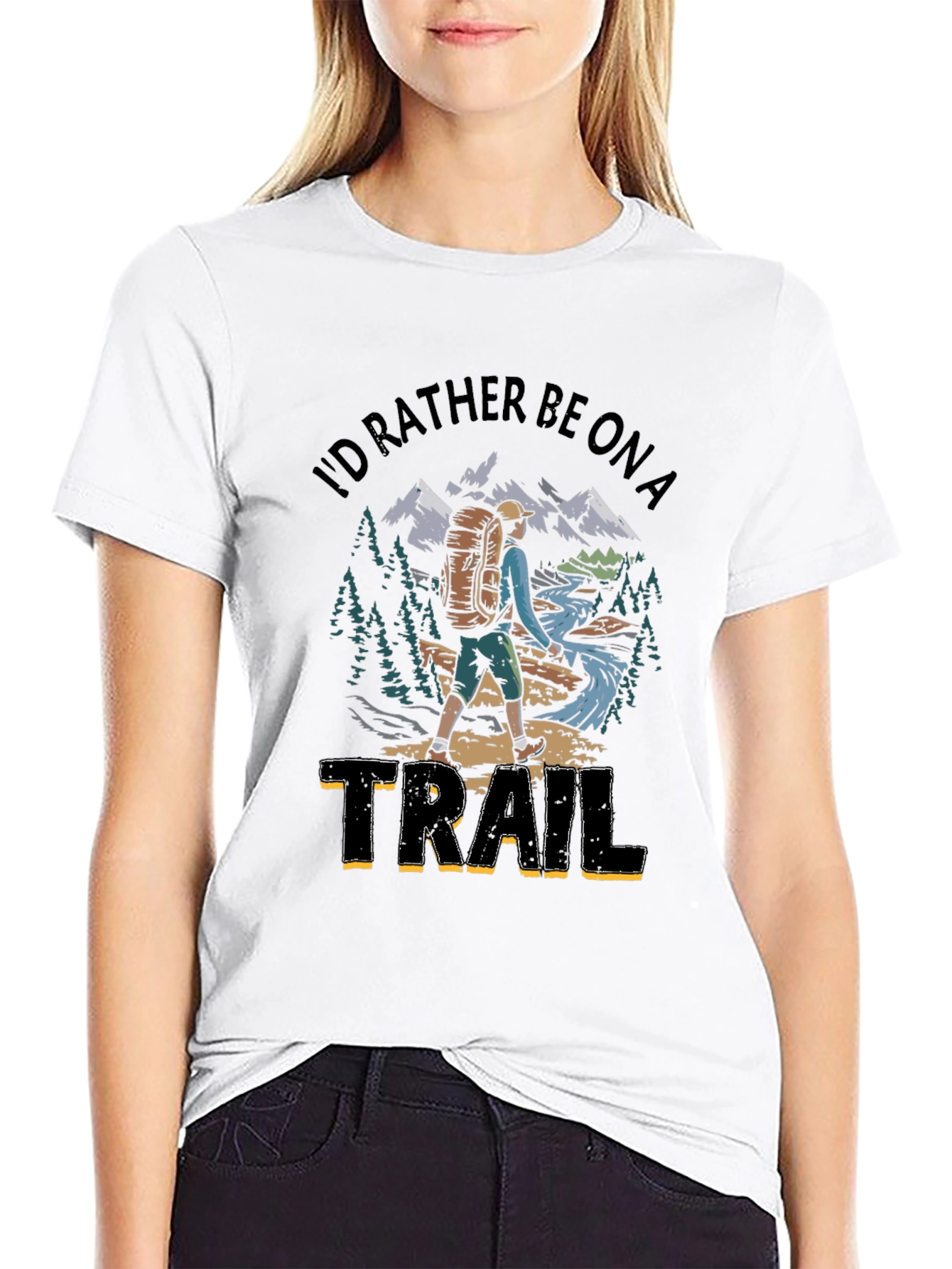 Id Rather Be On A Trail Graphic T-Shirt