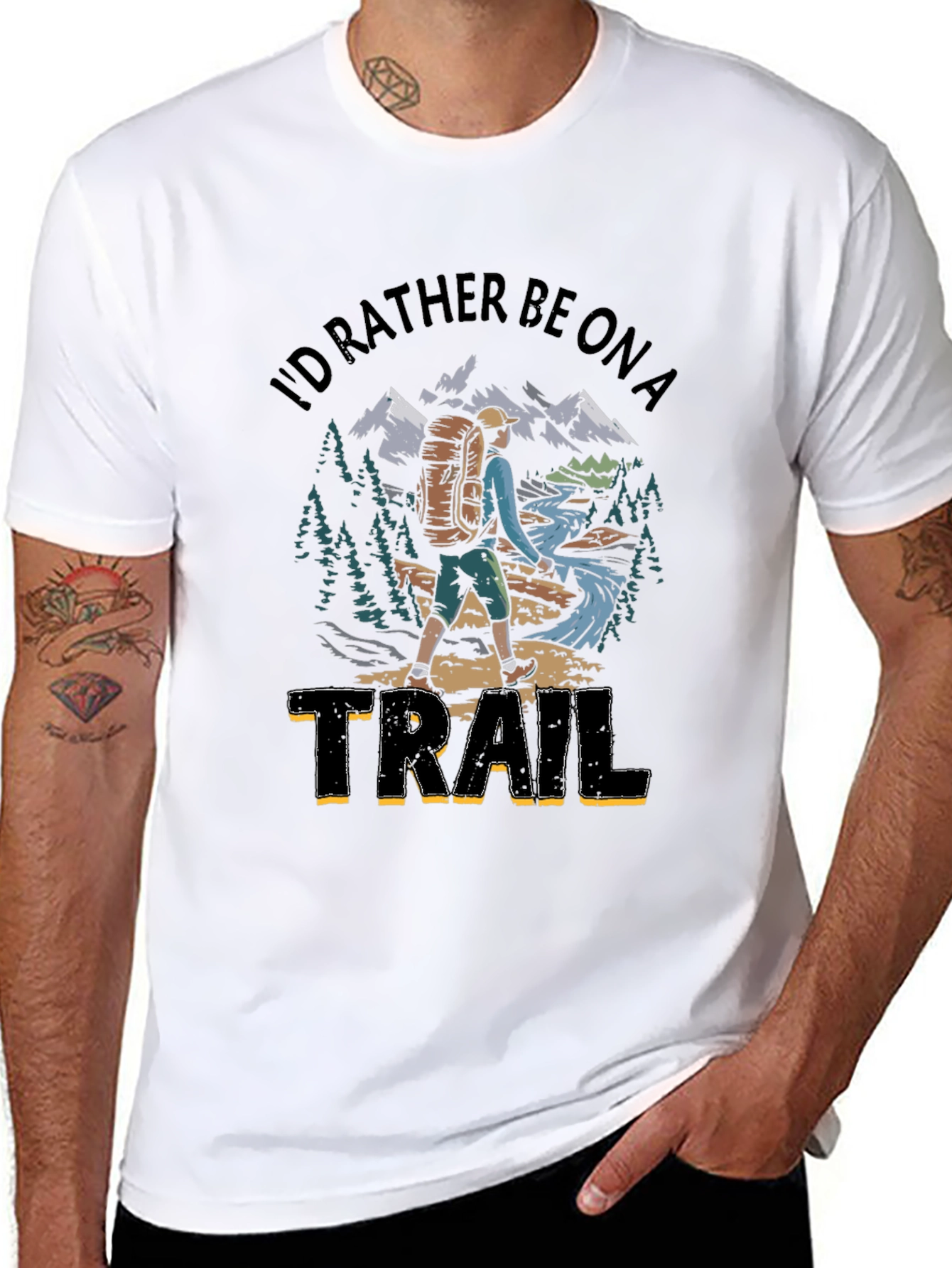Id Rather Be On A Trail Graphic T-Shirt