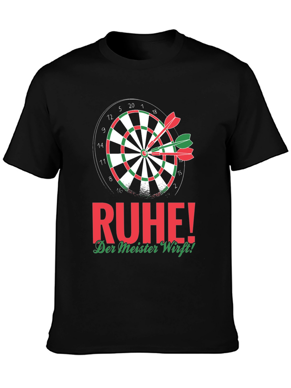 Darts Player T-Shirt - Ruhe! Der Meister Wirft! Design