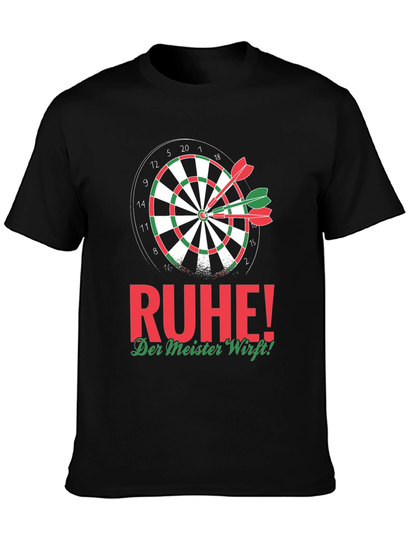 Darts Player T-Shirt - Ruhe! Der Meister Wirft! Design
