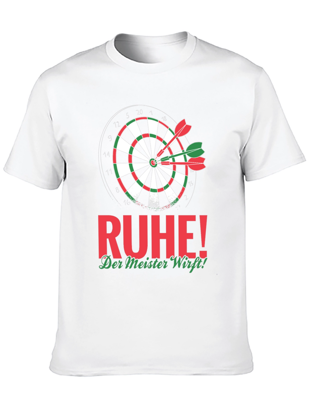 Darts Player T-Shirt - Ruhe! Der Meister Wirft! Design