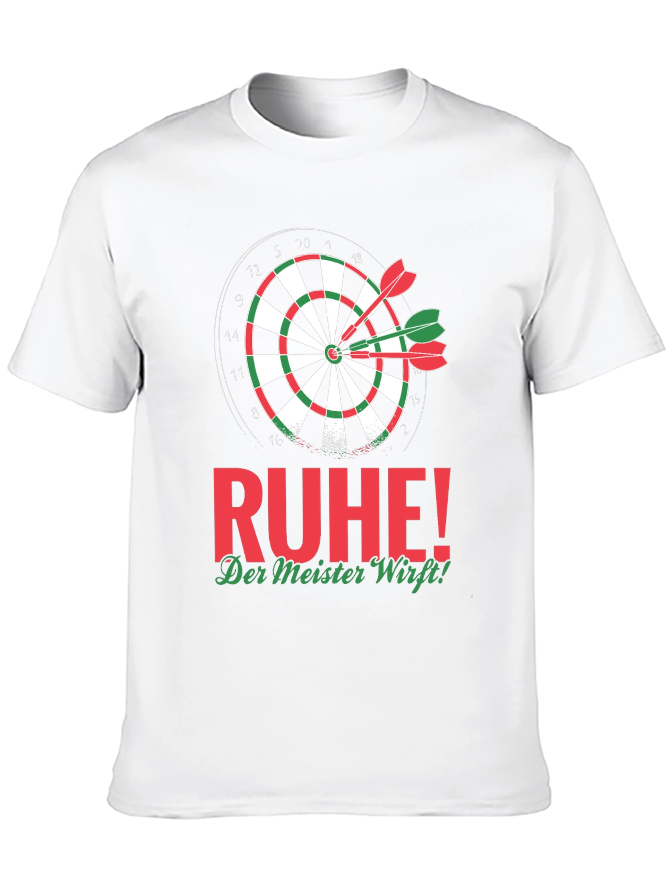 Darts Player T-Shirt - Ruhe! Der Meister Wirft! Design