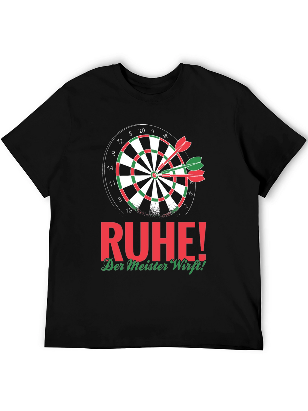 Darts Player T-Shirt - Ruhe! Der Meister Wirft! Design