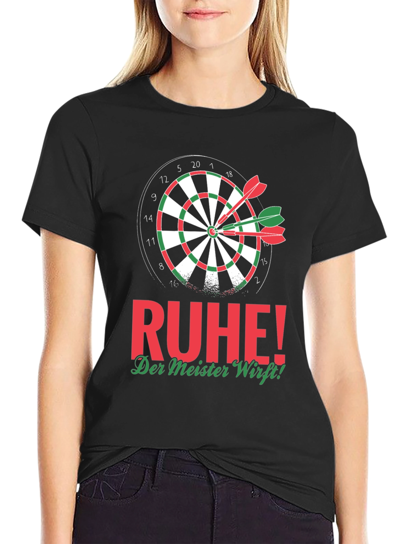 Darts Player T-Shirt - Ruhe! Der Meister Wirft! Design