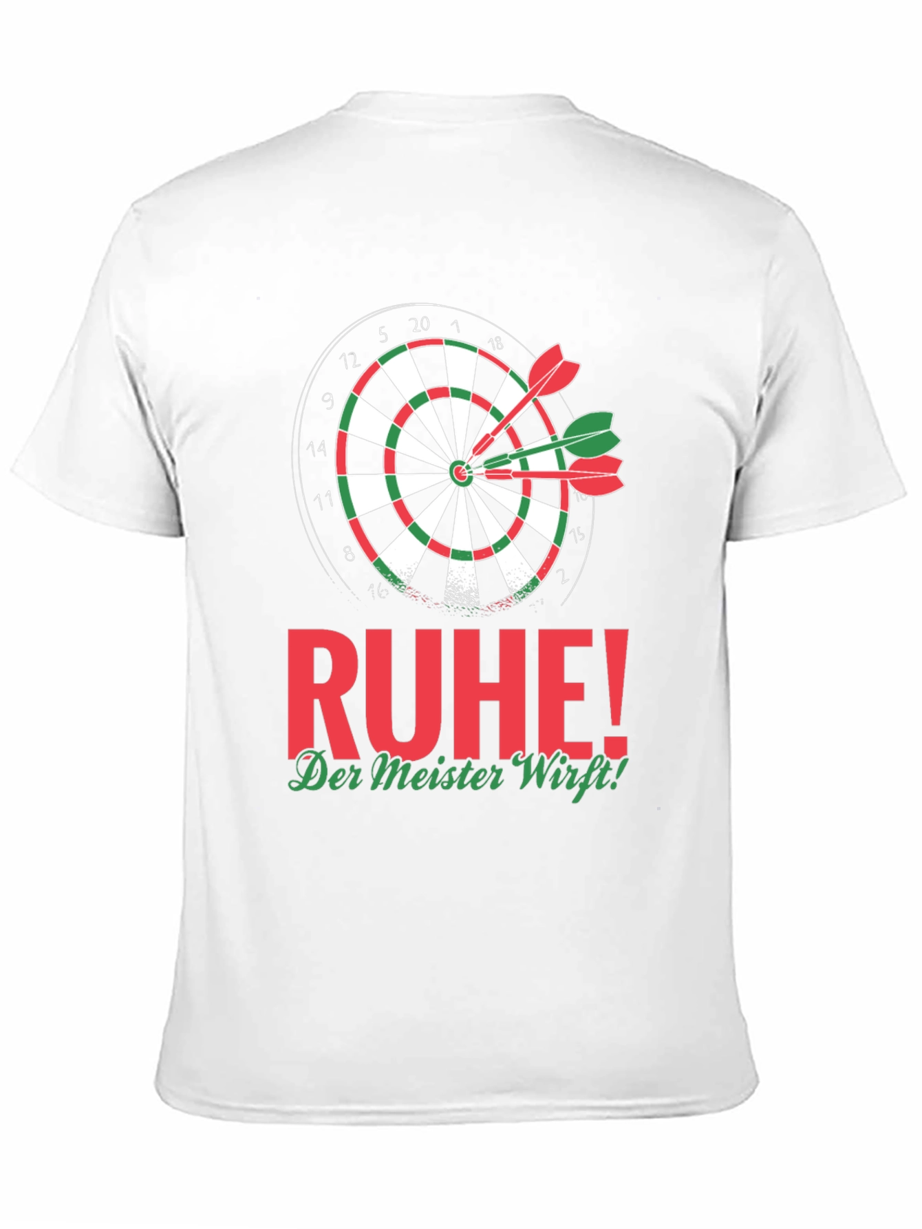 Darts Player T-Shirt - Ruhe! Der Meister Wirft! Design