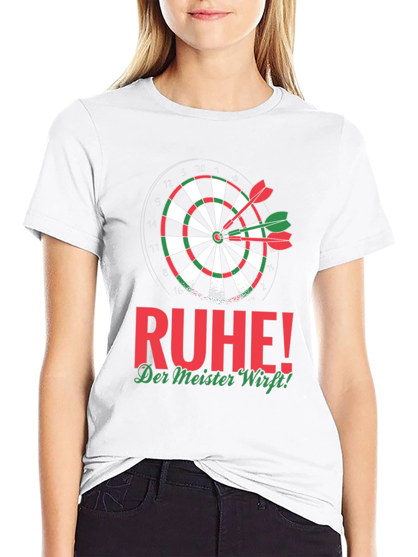Darts Player T-Shirt - Ruhe! Der Meister Wirft! Design