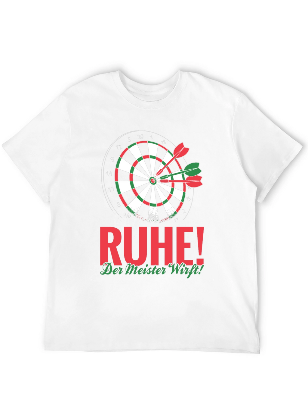 Darts Player T-Shirt - Ruhe! Der Meister Wirft! Design