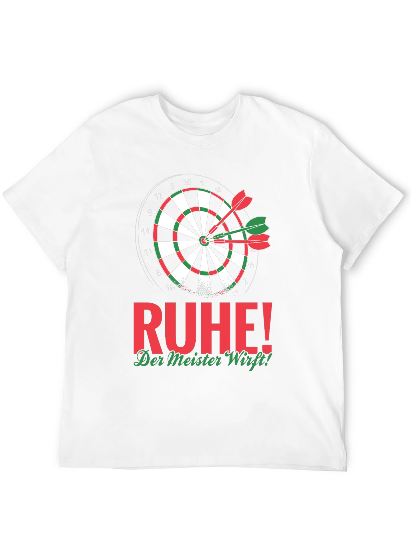 Darts Player T-Shirt - Ruhe! Der Meister Wirft! Design