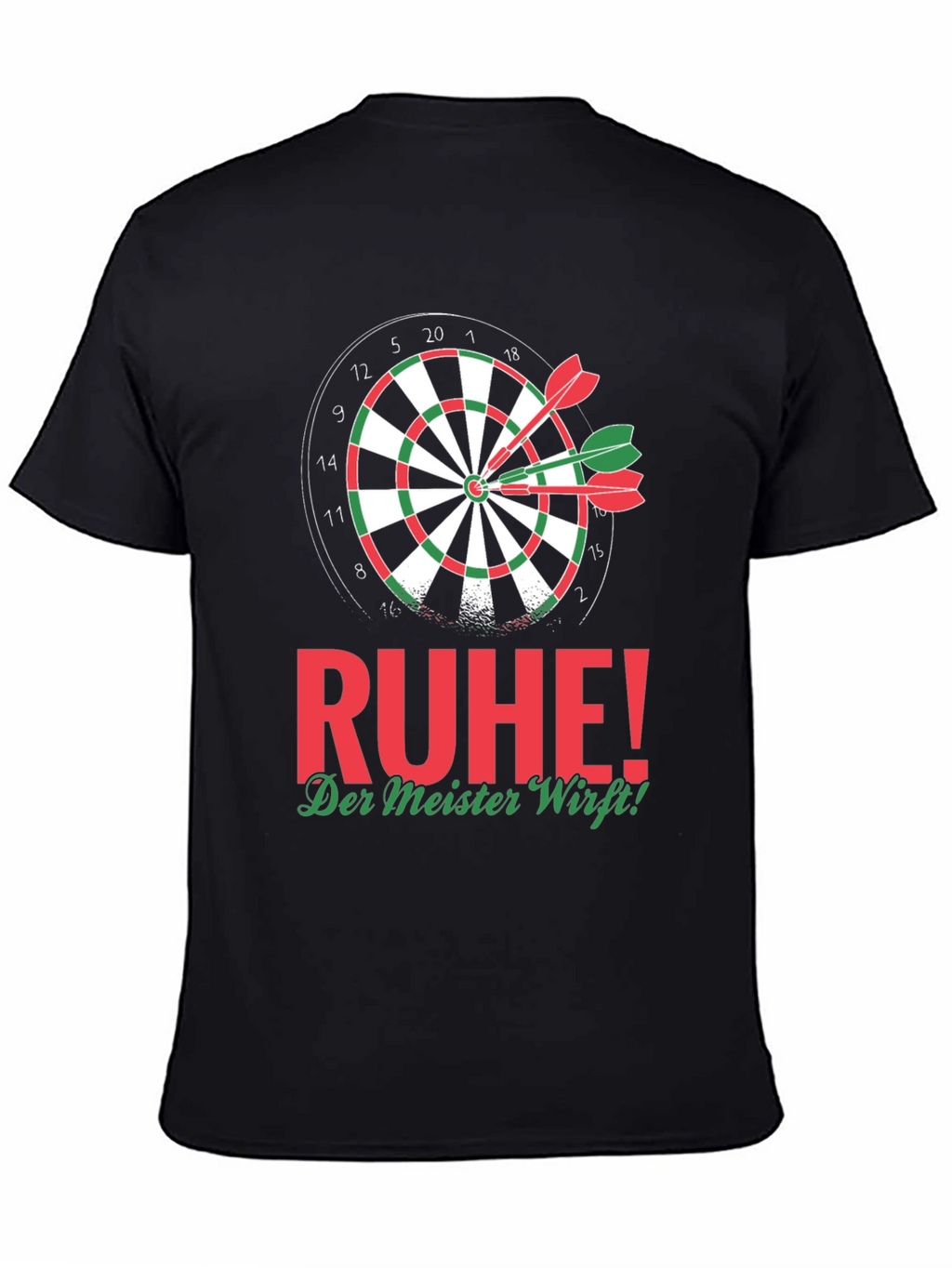 Darts Player T-Shirt - Ruhe! Der Meister Wirft! Design