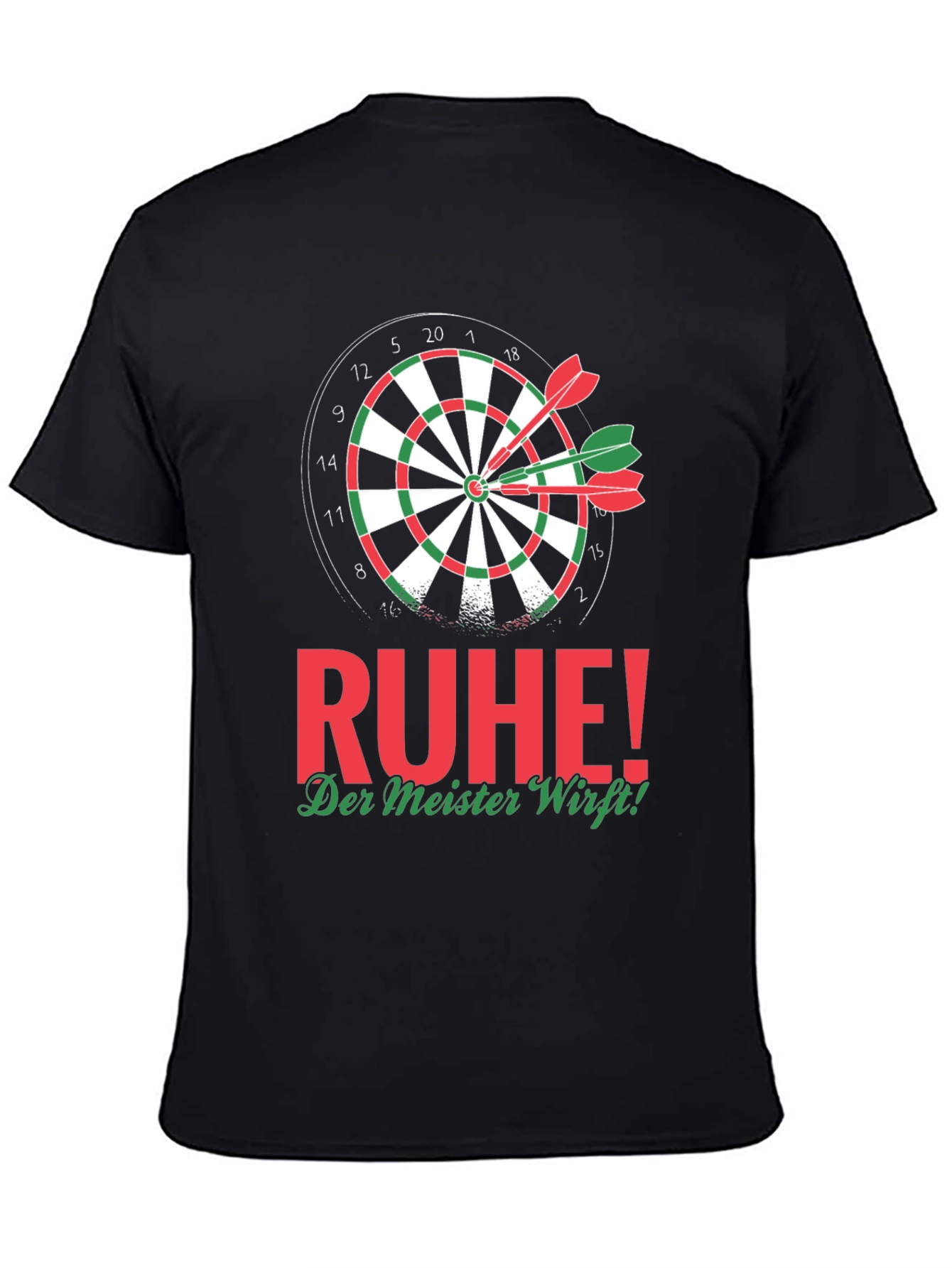 Darts Player T-Shirt - Ruhe! Der Meister Wirft! Design
