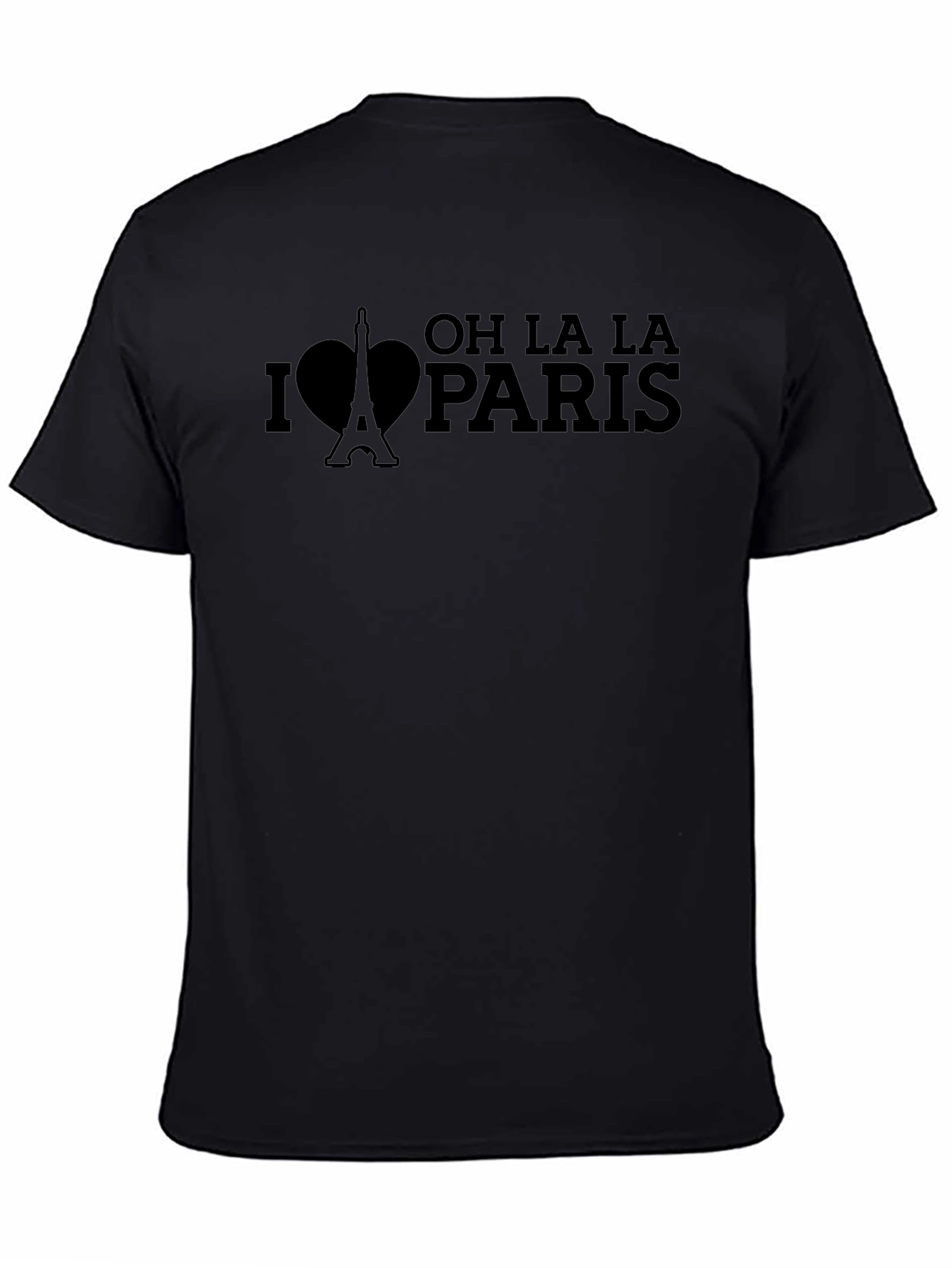 Oh La La Paris T-Shirt Black Eiffel Tower Tee