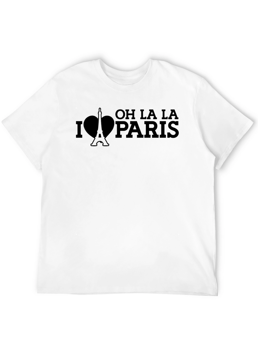 Oh La La Paris T-Shirt Black Eiffel Tower Tee