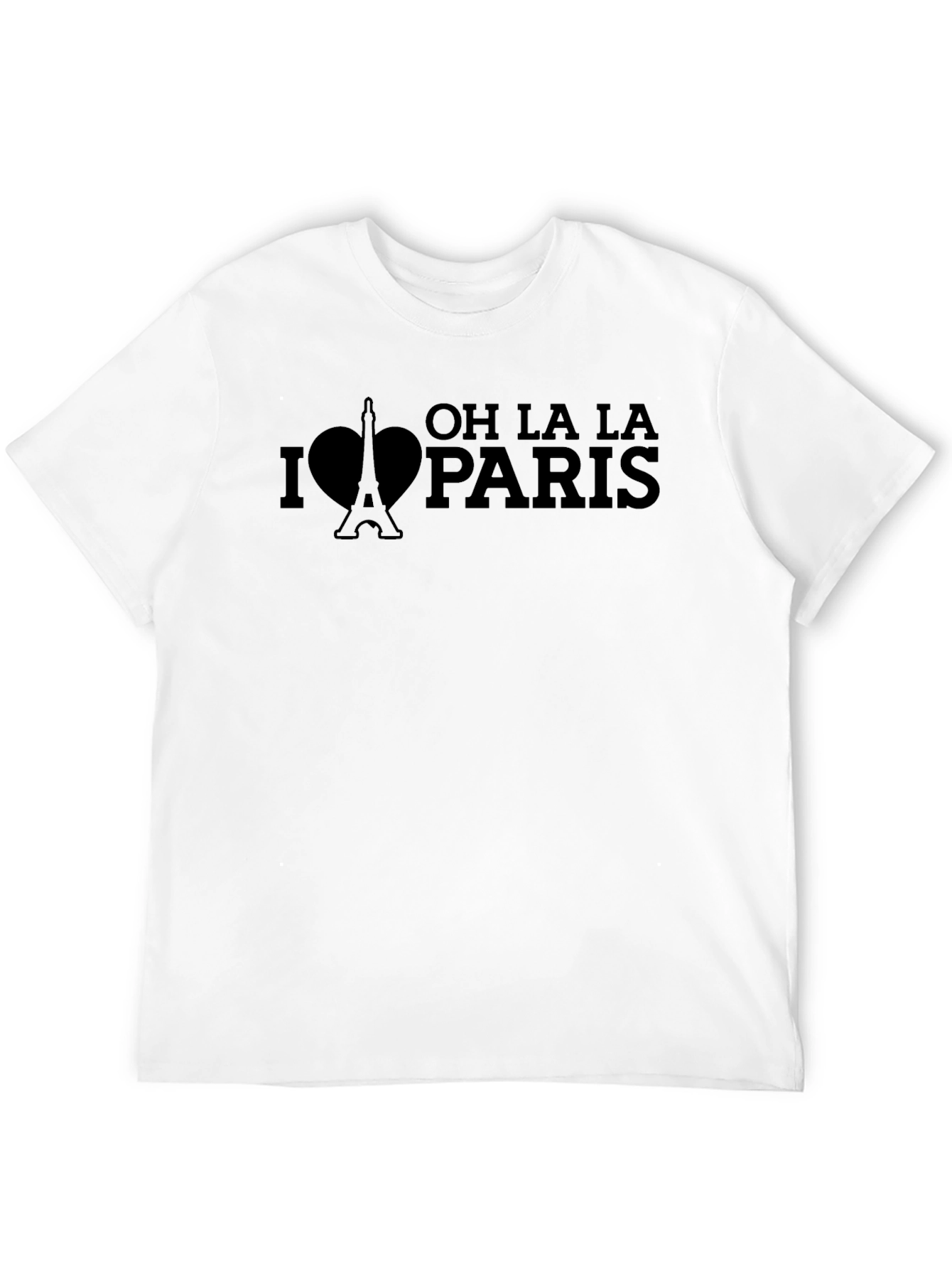 Oh La La Paris T-Shirt Black Eiffel Tower Tee