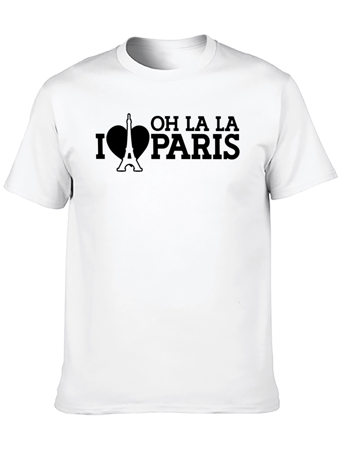 Oh La La Paris T-Shirt Black Eiffel Tower Tee