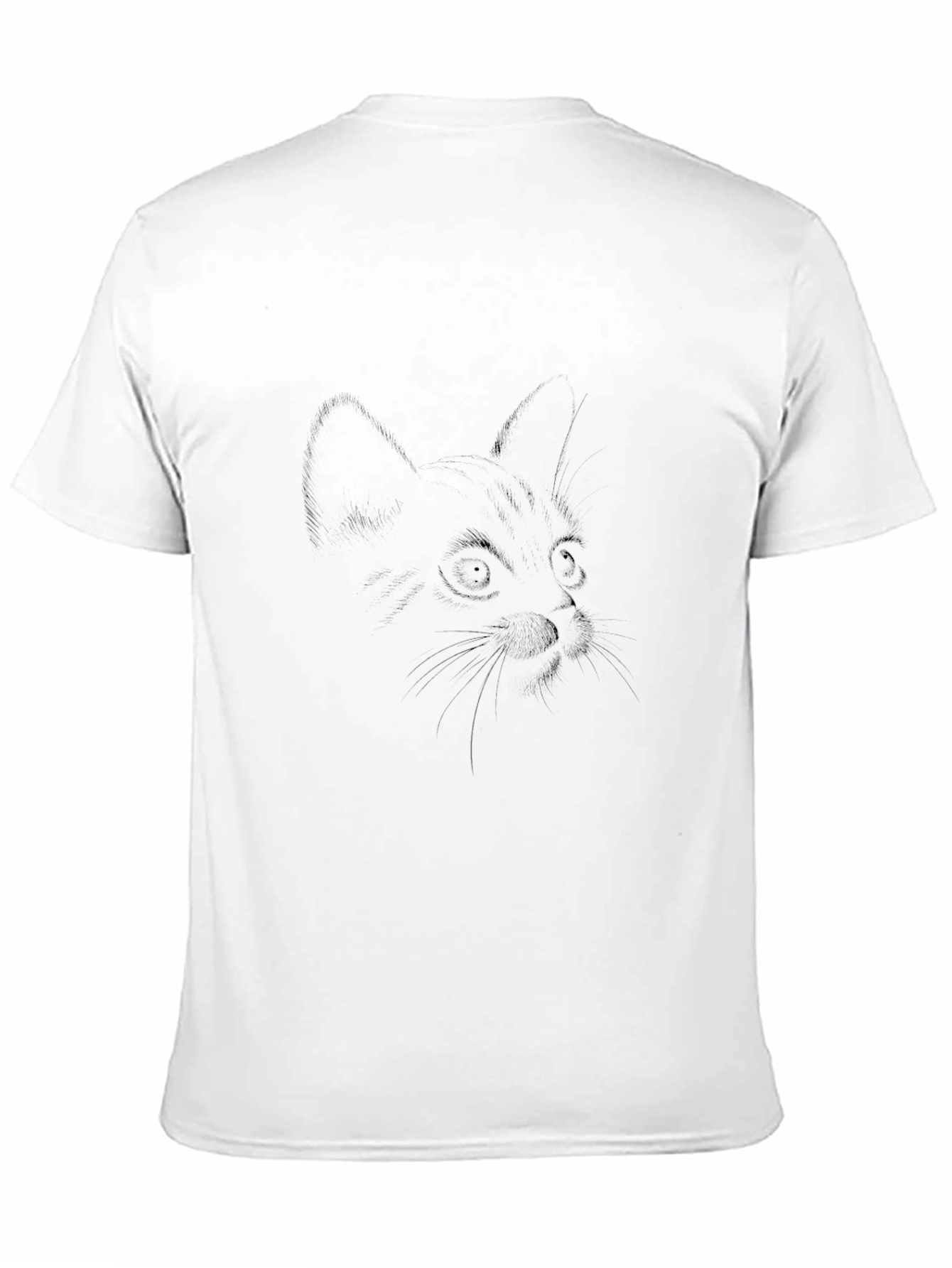 Cat Sketch Black T-Shirt
