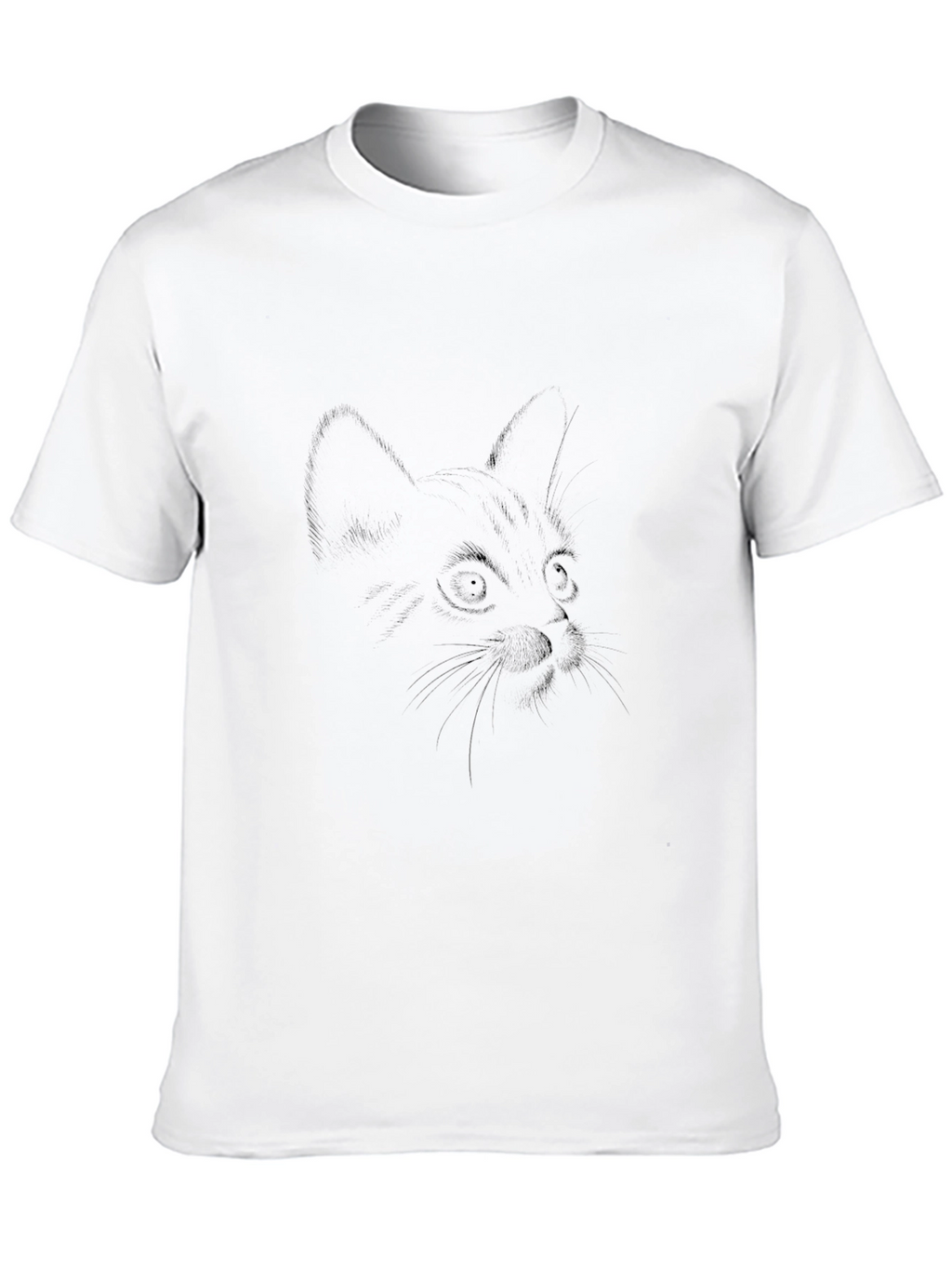 Cat Sketch Black T-Shirt