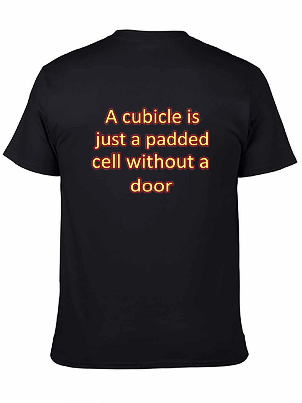 Cubicle Padded Cell Humor Graphic T-Shirt
