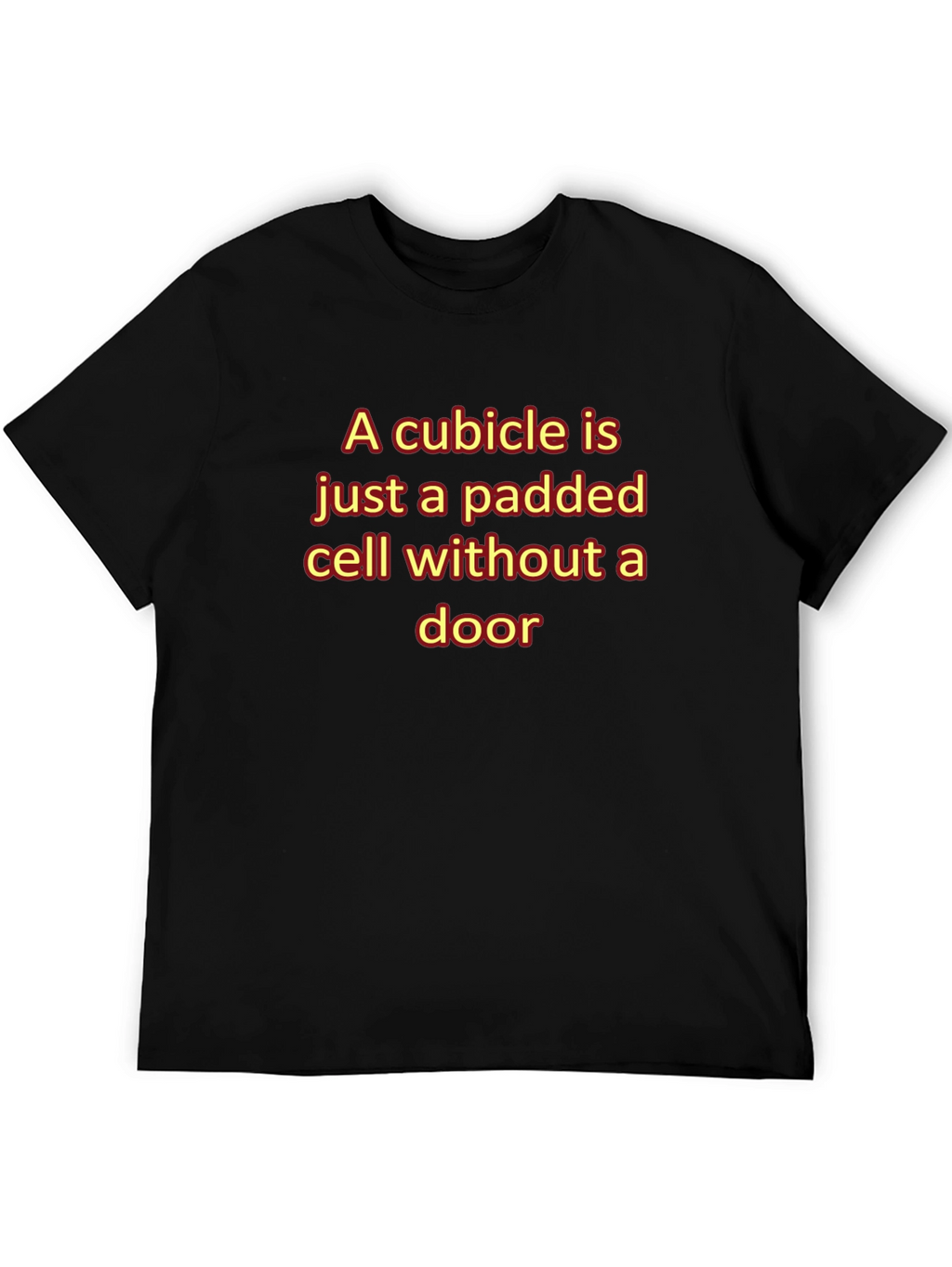 Cubicle Padded Cell Humor Graphic T-Shirt