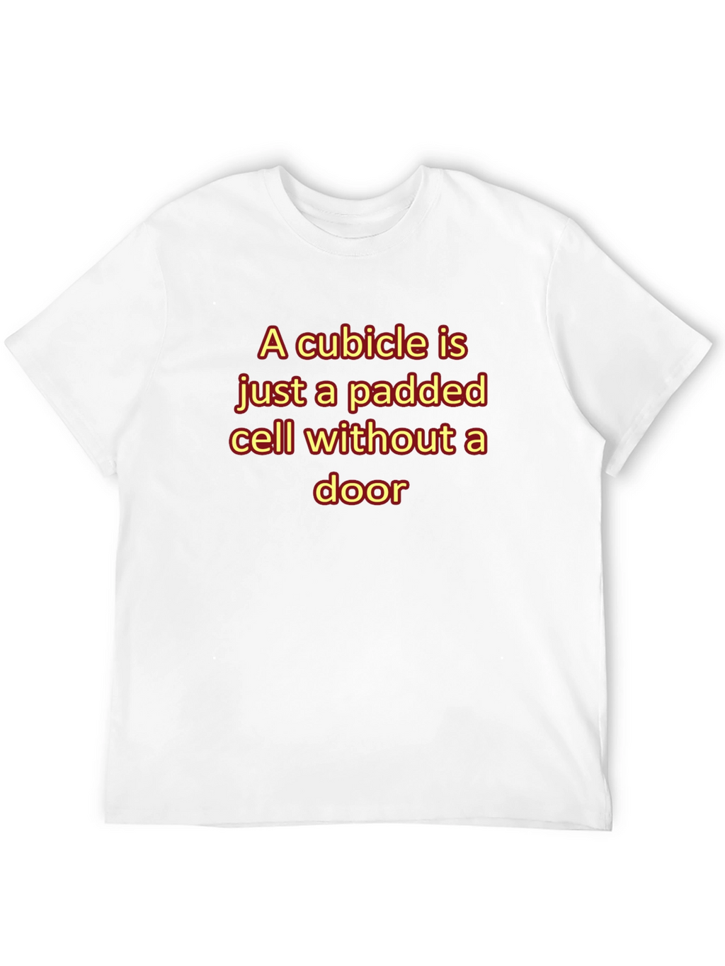 Cubicle Padded Cell Humor Graphic T-Shirt