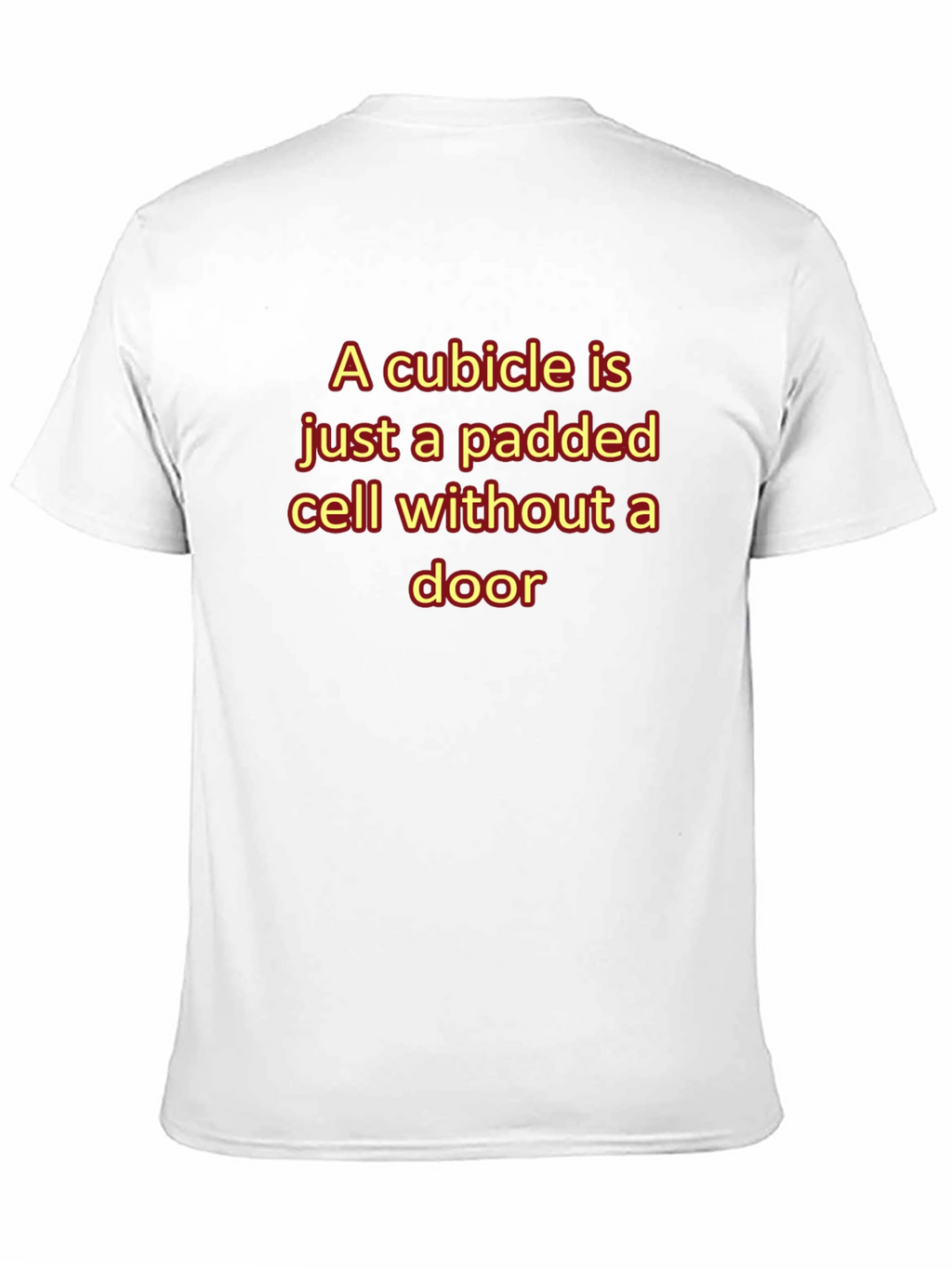 Cubicle Padded Cell Humor Graphic T-Shirt
