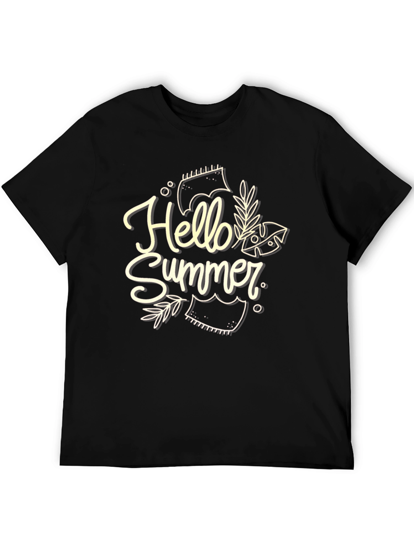 Hello Summer Black T-Shirt