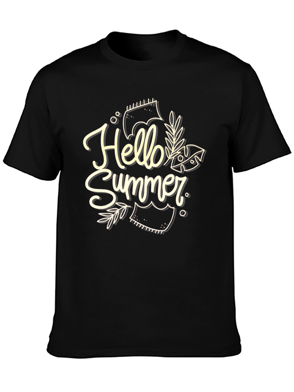Hello Summer Black T-Shirt