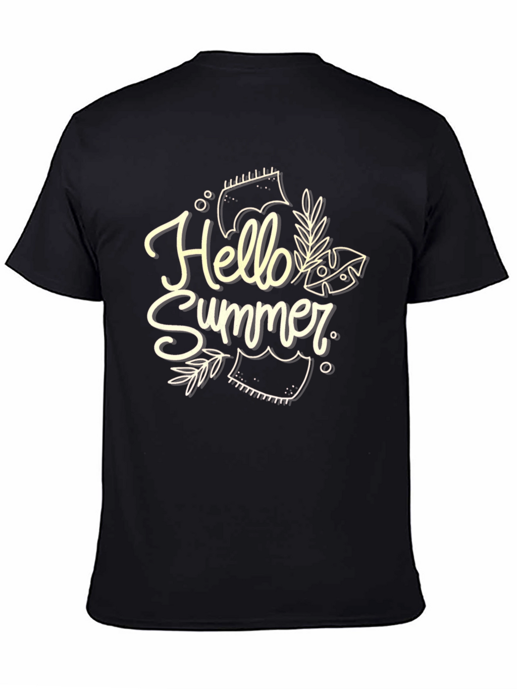 Hello Summer Black T-Shirt