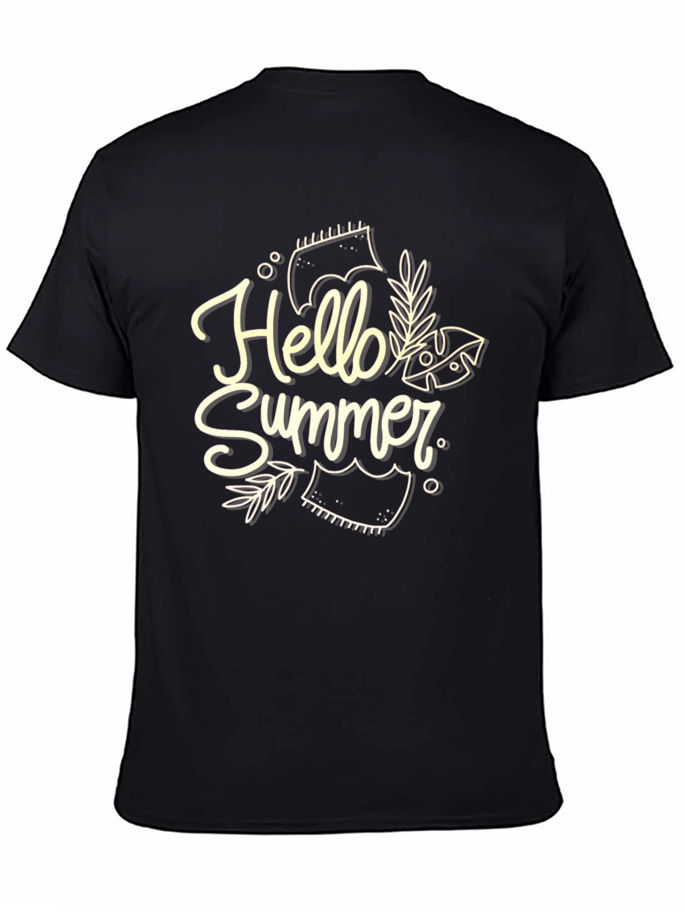 Hello Summer Black T-Shirt