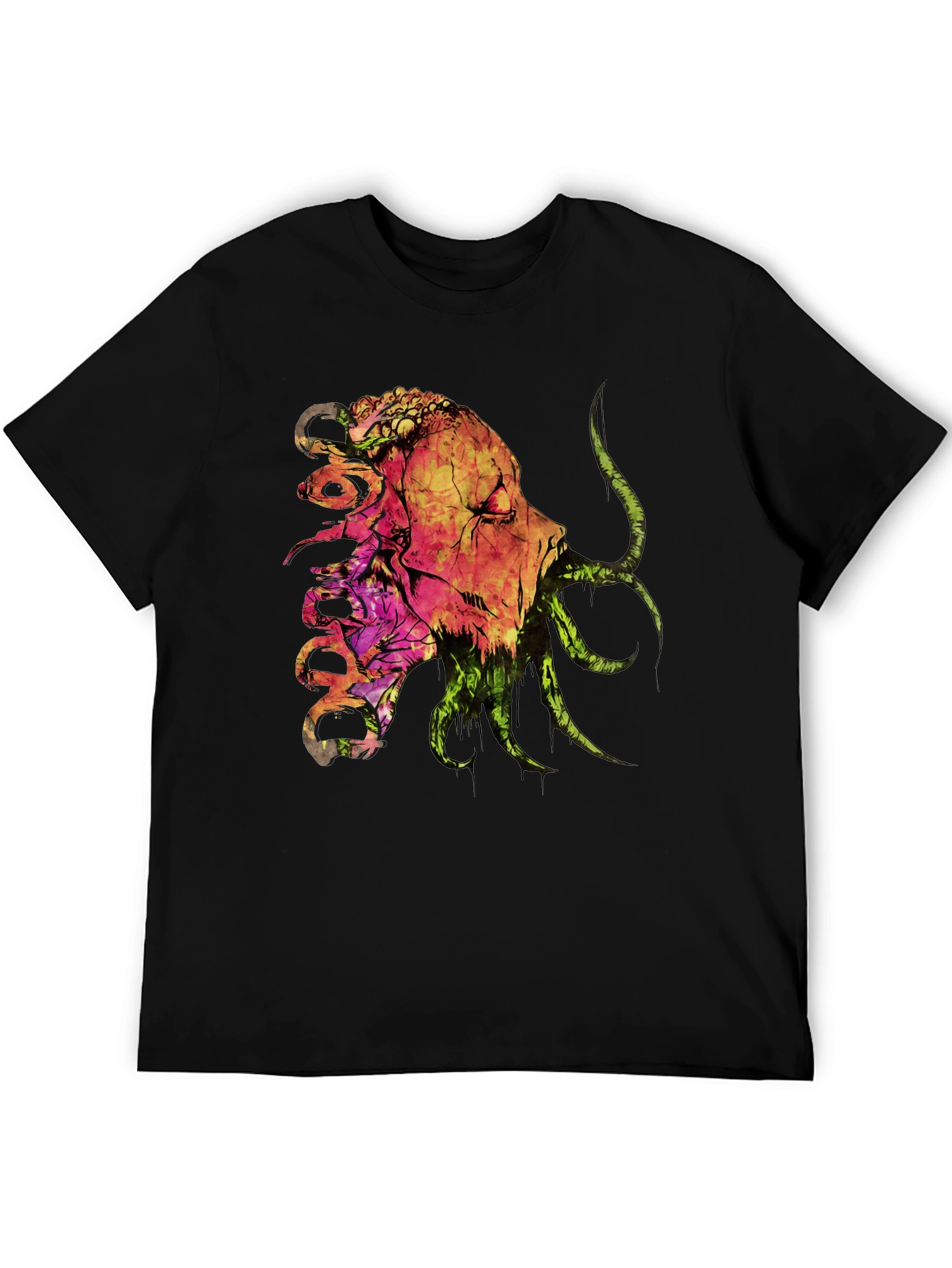Horror Graphic Print Black T-Shirt