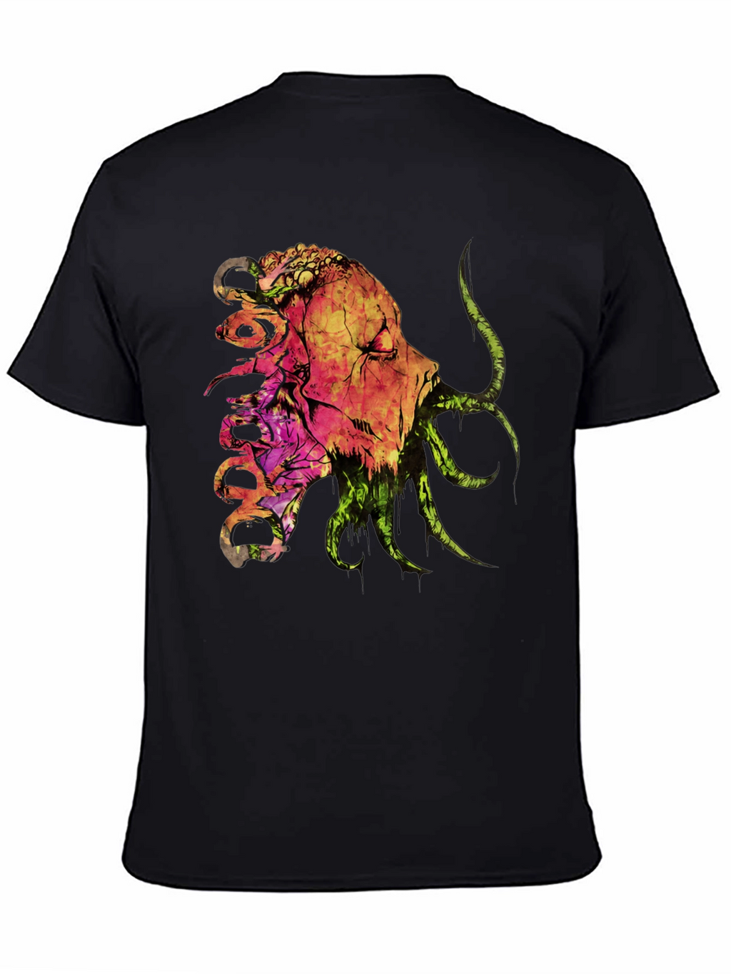 Horror Graphic Print Black T-Shirt