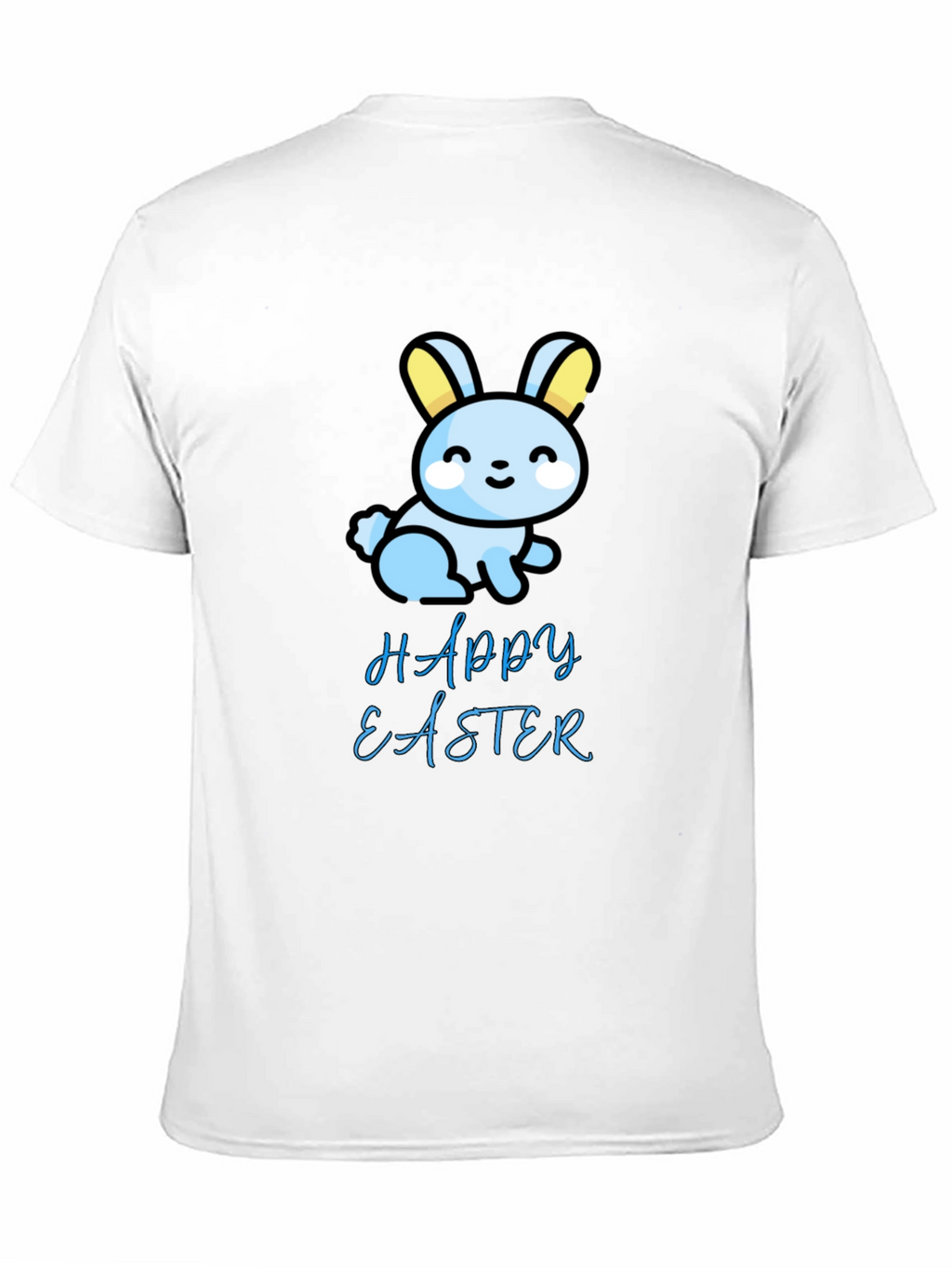 Happy Easter Bunny Graphic Tee - Soft Black T-Shirt