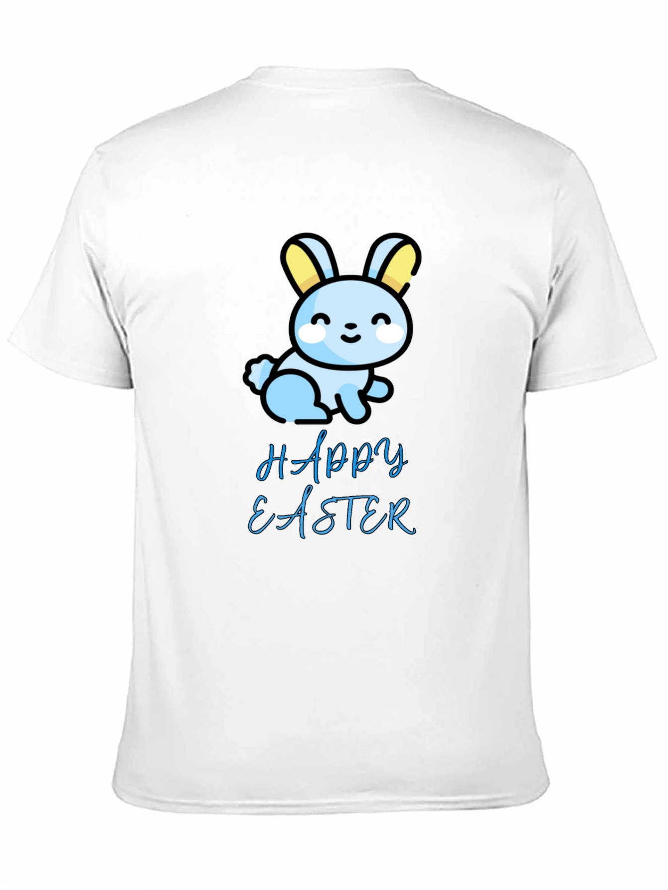Happy Easter Bunny Graphic Tee - Soft Black T-Shirt
